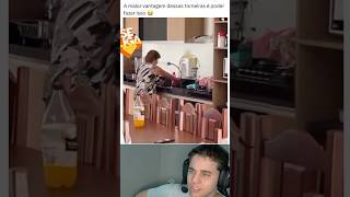 Se faço isso com minha mãe é uma semana com as costas quente KKKK memes react shorts [upl. by Elsa]