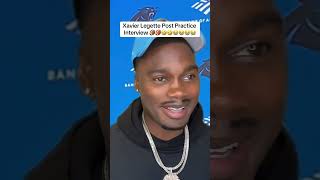 Xavier Legette Post Practice Interview 🏈🏈🤣🤣😭😭😭😭 carolinapanthers thaddboii [upl. by Lebasy]