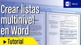 Cómo crear listas numéricas multinivel en Word [upl. by Watanabe]