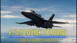 DCS F18 Radar tip  using it only with TDC  Quick tutorial [upl. by Orling]