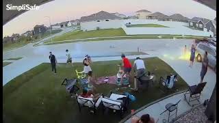 Fireworks in Driveway Explosion Fourth of July [upl. by Yecak]