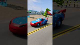 Epic Escape From The Lightning Mcqueen Daredevil vs Mcqueen Eater Spider Cars [upl. by Nosyarg94]