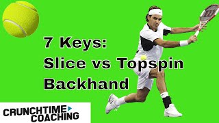 Backhand Lesson Slice vs Topspin 7 Key Differences on One Hander [upl. by Sufur363]