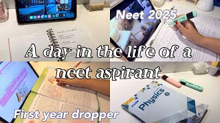 A day in the life of a neet aspirant  MINOR TEST5 score ⁉️ First drop neet 2025 [upl. by Yelwah948]