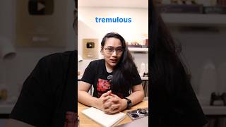 What does TREMULOUS mean 🤔 teamlyqa learnwithlyqa vocabulary wordoftheday [upl. by Agosto477]