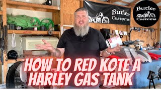 How To RedKote Gas Tank Sealer Cover Rust Seal Leaks [upl. by Sirovart]