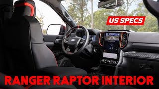 2024 Ford Ranger Raptor US Interior Review [upl. by Airdnaid767]