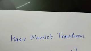 Problem on Haar Wavelet transform vector [upl. by Imehon767]