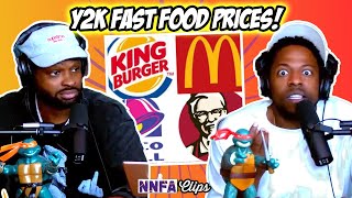 Y2K FAST FOOD PRICES CAN YOU GUESS THE COST  NNFA PODCAST CLIPS [upl. by Cathey]