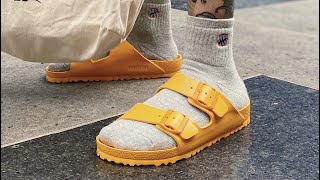 All You Need To Know About Birkenstock Arizona Eva Sandals Almost For First Time Buyers  On Feet [upl. by Barna]