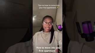 Tips on how to move into your first apartment apartment firstapartment home moving [upl. by Sair]