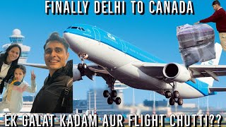 FIRST INTERNATIONAL TRIP DELHI TO CANADA  My first international Vlog [upl. by Rodrigo]