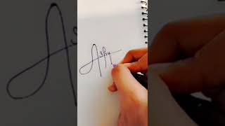 Asfiya name ❤️ signature signwritingcalligraphy signature youtubeshorts sanapinksana [upl. by Celin81]