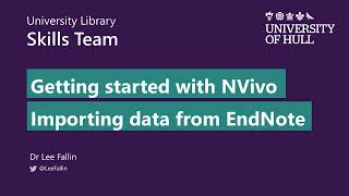 31 Importing from EndNote NVivo Release 1 amp EndNote 20 [upl. by Hum]