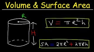 Volume of a Cylinder and Surface Area of a Cylinder [upl. by Eelano]