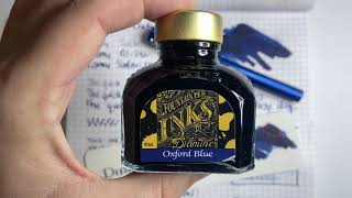 Diamine Oxford Blue Fountain Pen Ink Review [upl. by Colp]