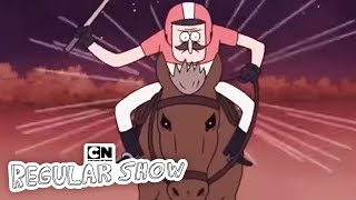 Battle for the Cart  Regular Show  Cartoon Network [upl. by Enialedam]