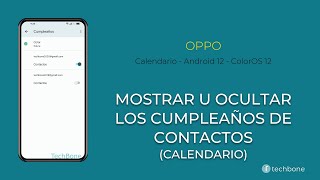 Mostrar u Ocultar los Cumpleaños en el Calendario  Oppo Android 12  ColorOS 12 [upl. by Garwood]