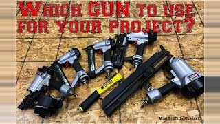 NAIL GUNS and Staplers  Which one to use and How To use it Tool Box [upl. by Peria]