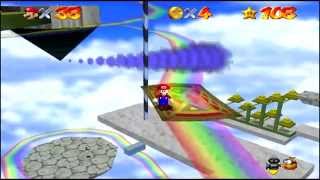 Super Mario 64 N64 Rainbow Ride Star 1 Cruiser Crossing The Rainbow [upl. by Concha622]