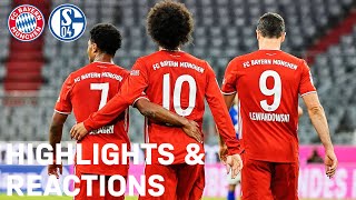 8 Goals Sané Debut amp Lewandowski Rabona  FC Bayern vs Schalke 04 80  Highlights amp Reactions [upl. by Ennayehc802]