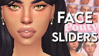 The Sims 4  TRYING OUT SLIDERS  Big Lips Chin Dimples amp more [upl. by Bastien]