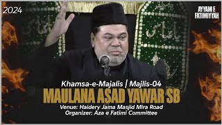 Live  Ayyam E Aza E Fatimiyyah  Majlis 04  Maulana Asad Yawar Sb  Haidery Jama Masjid Mira Road [upl. by Limber]