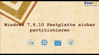 Windows Tutorial Festplatte Partitionieren [upl. by Ahseniuq]