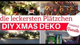 DIY WEIHNACHTSDEKO MEGA LECKERE PLÄTZCHEN unser VORRATSSCHRANK VLOG Fräulein Jasmin [upl. by Ley304]