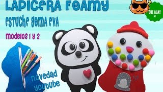 Lapiceras de foamy 💗 Panda Kawaii CARTUCHERAS Estuches de goma eva manualidades Regreso a clase [upl. by Brooks426]