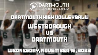 Dartmouth High School Girls Volleyball vs Westborough [upl. by Eisseb]