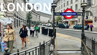 London 🇬🇧 Summers Walk 🌞 Piccadilly Circus Regent Street Oxford Circus Bond st 4K HDR Walking Tour [upl. by Primaveras]