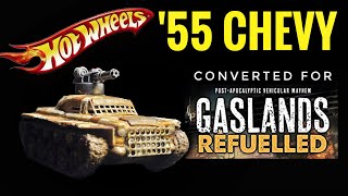 Hotwheels 55 Chevy Gaslands car build tutorial  Tank tracks and rust [upl. by Shaikh]