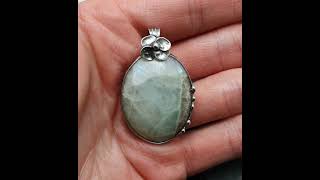 GarnieriteGeen Moonstone Pendant Garnierite moonstone jewelry pendant healingcrystals [upl. by Phemia]