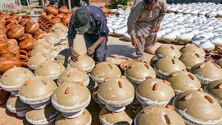 True Ancient Terracotta Pottery Technique Actually Exists  Satisfying Pottery Glazing amp Kiln Firing [upl. by Ula583]