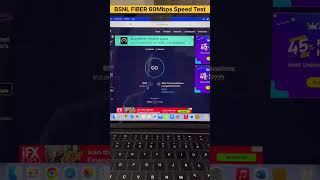 BSNL FIBER 60Mbps Plan Speed Test 🚀🚀  FIBER Basic Plan shorts viral [upl. by Zumstein274]