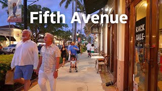 Walking Fifth Avenue in Naples Florida on a Saturday Night [upl. by Atnod]