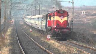 4 Locomotives Pulling 12 Coach Karjat Pune Passenger at Massive Palasdhari Gradient Bhor Ghats [upl. by Enilarac]