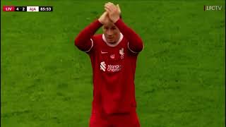 Fernando Torres gets standing ovation at Anfield  Liverpool Legends vs Ajax Legends 42 2332024 [upl. by Onitselec]