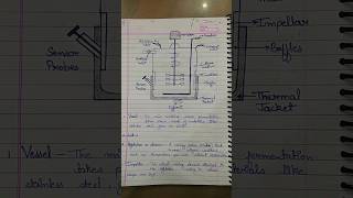 Fermentor parts and diagramfermentationmicroorganismsmicrobiologybioprocessmicrobeytshorts [upl. by Karyn]