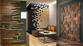 100 Wooden wall decorating ideas for living room interior wall design 2024 [upl. by Alegnatal]