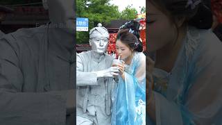 Never do this with a statue man  shortsvideo [upl. by Aicilev731]