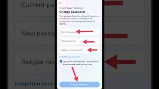 ফেসবুকের পাসওয়ার্ড চেঞ্জ করুন খুব সহজে  How to Change Facebook Password Very Easily shorts yt [upl. by Yahsan]