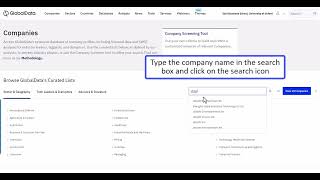 Company information in GlobalData Disruptor [upl. by Merete]