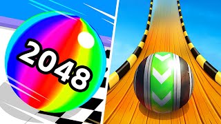 Ball run 2048  Sky Rolling Ball 3D  All Level Gameplay AndroidiOS  NEW APK MEGA UPDATE [upl. by Giddings]