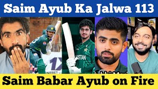 pakistan vs zimbabwe reaction  india media on saim ayub 113  babar azam  avinash aryan [upl. by Attenauq255]