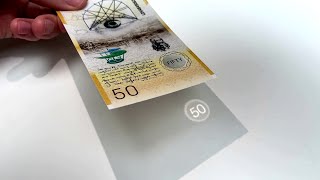 SICPA Banknote Sample with Rayform Caustics Technology [upl. by Auohs]