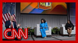 Trump goes on rant questioning Harris race at Black journalists convention [upl. by Rotceh]