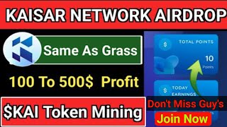 Kaisar Network New Depin Mining Full Guide Kaisar Network Airdrop  Solana Project  Free Airdrops [upl. by Einnol]