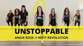 “Unstoppable”  AngieRosemusik  Dance Fitness Choreography  REFIT® Revolution [upl. by Chirlin654]